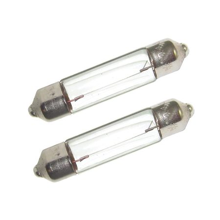 PERKO 24V 10 Watt Bulbs 2/Card Double End Festoon 0072DP1CLR